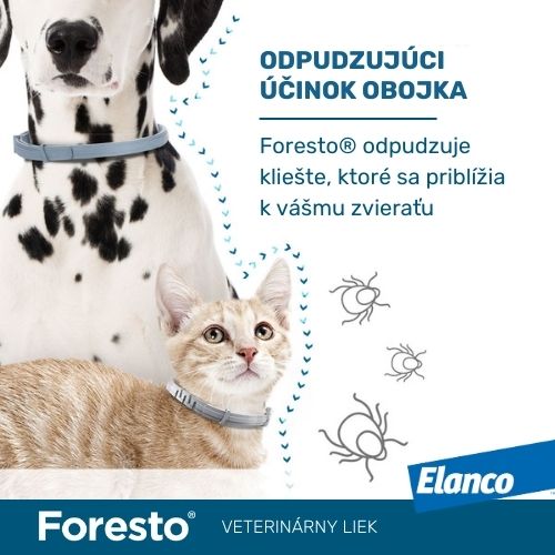 Obojok pôsobí na parazity odpudivo
