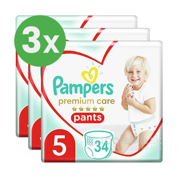 Pampers Premium Care Pants 5 (12-17 kg) Junior 3x34ks