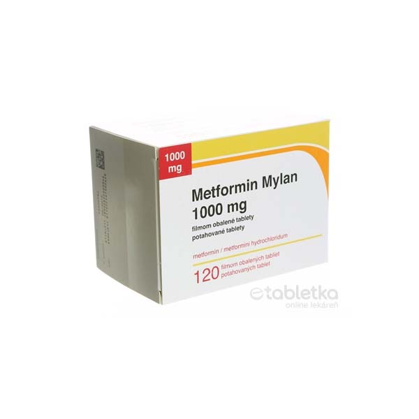 Metformin Mylan 1000 mg filmom obalené tablety | etabletka