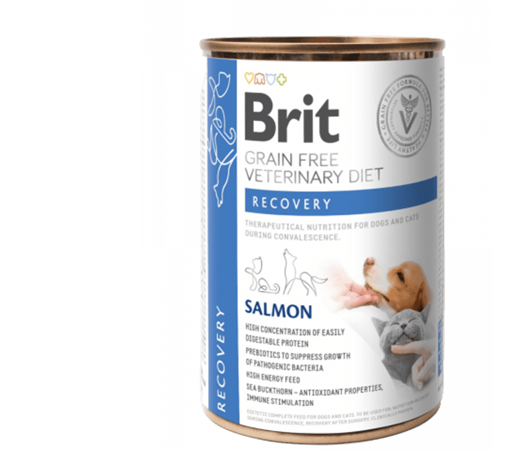 Konzerva Brit Veterinary Diets GF cat + dog Recovery
