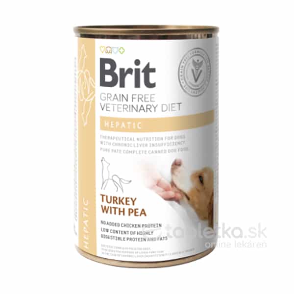 E-shop Brit Veterinary Diets GF dog Hepatic konzerva pre psy 400g