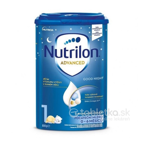 E-shop Nutrilon Advanced 1 Good Night dojčenská výživa 0-6m 800g