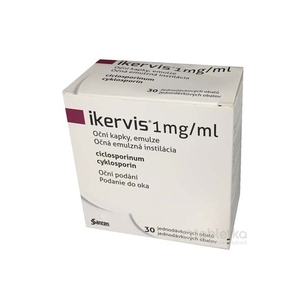 Ikervis 1 mg/ml očná emulzná instilácia etabletka