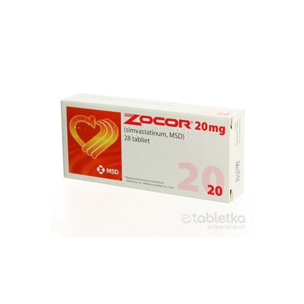ZOCOR 20 mg etabletka
