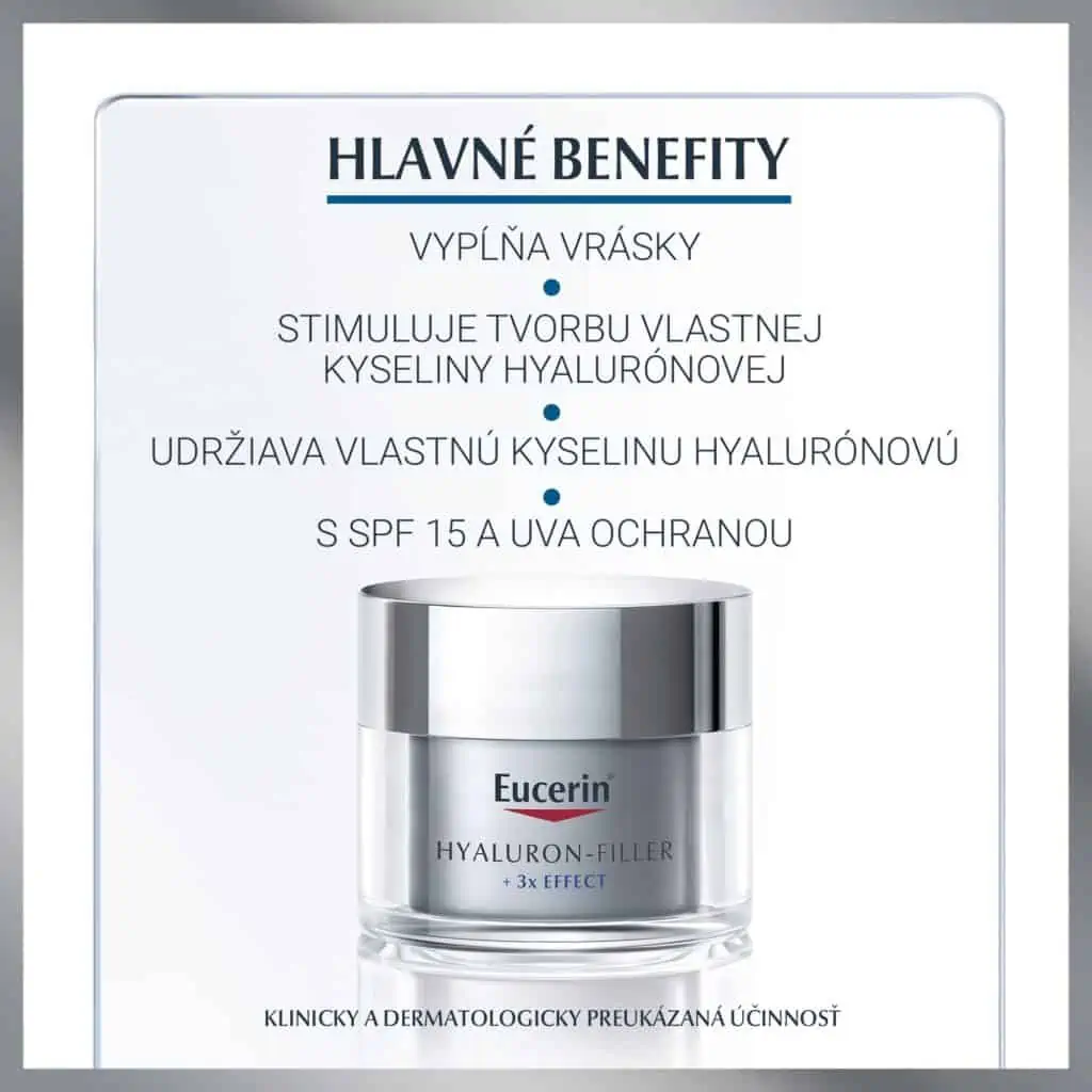 Eucerin Hyaluron-Filler + 3xEFFECT Denný krém proti vráskam pre suchú pleť 50ml benefity