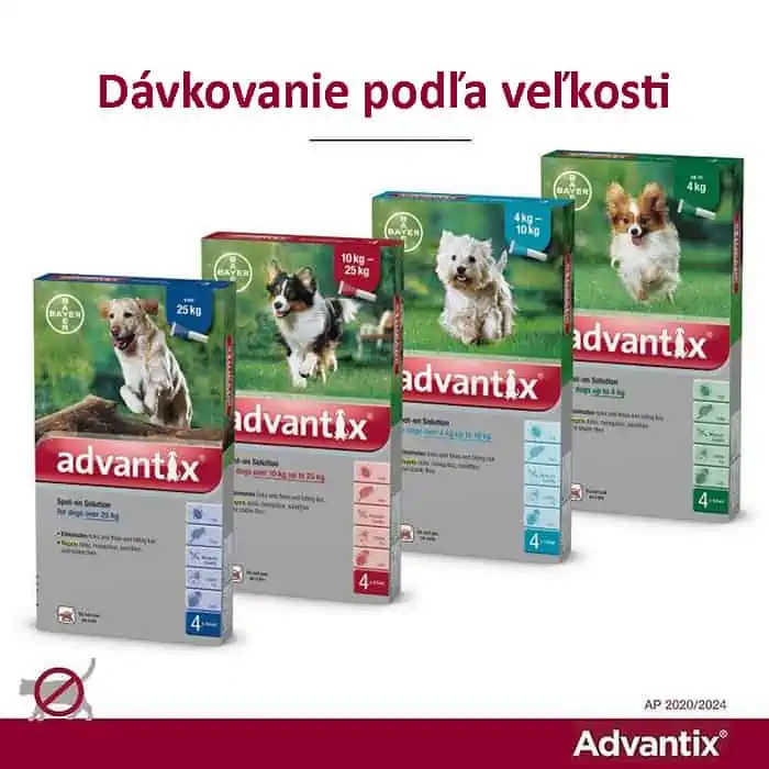 Advantix podľa veľkosti psíka