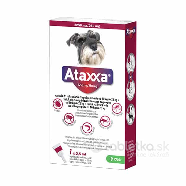 E-shop Ataxxa 1250mg/250mg (psy od 10kg do 25kg) 2,5ml