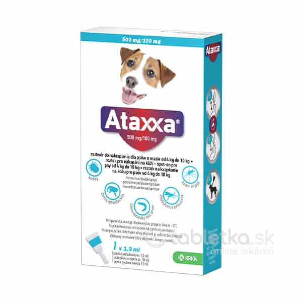 E-shop Ataxxa 500mg/100mg (psy od 4kg do 10kg) 1ml