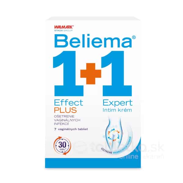 E-shop Beliema Effect Plus vaginálne tablety 7ks + Expert Intim krém 30ml