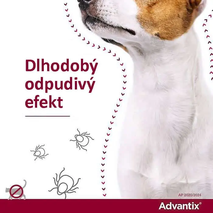 Dlhodobý odpudivý efekt pipety Advantix