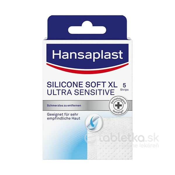 Hansaplast SILICONE SOFT XL Ultra Sensitive náplasť 5ks
