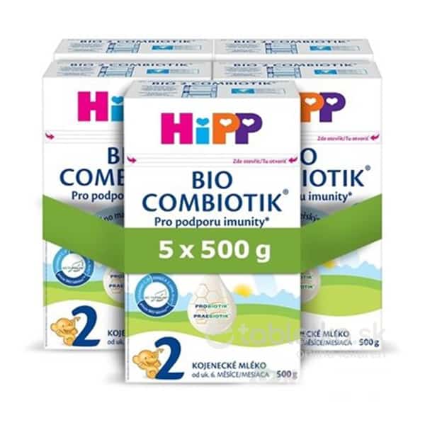 E-shop HiPP 2 BIO Combiotik mliečna dojčenská výživa 6m+, 5x500g