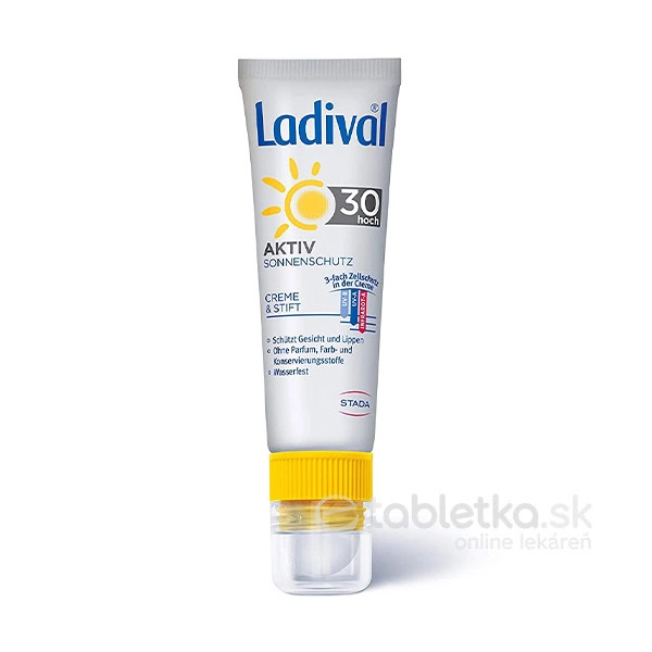 Ladival AKTIV SPF30+ na tvár a pery 2v1