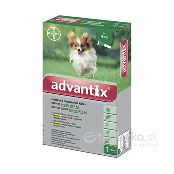 Advantix Spot-on pre psy (do 4kg) 0,4ml