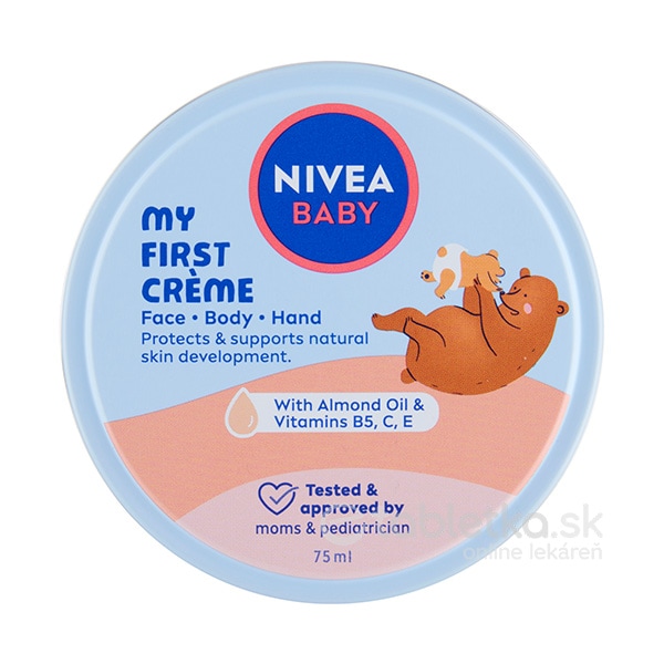 E-shop Nivea Baby krém na tvár, telo a zadoček 75ml