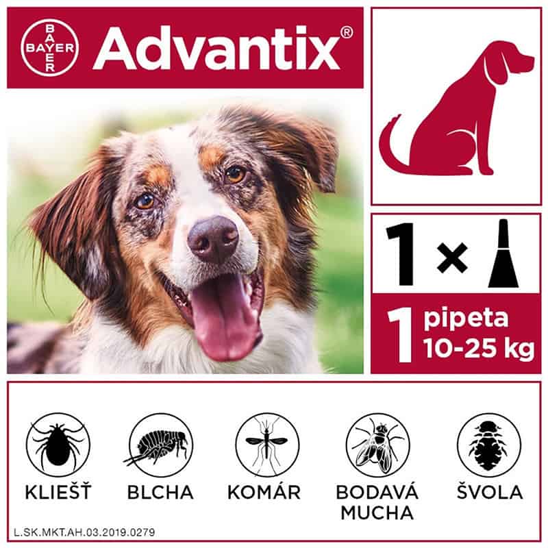 Pipeta ADVANTIX Spot-on pre psy od 10 do 25kg 1x2,5ml