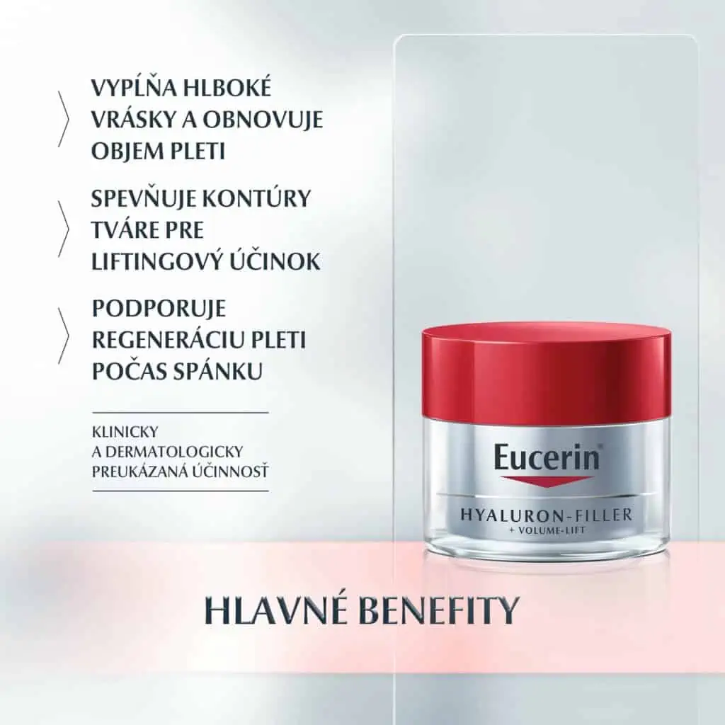 Eucerin Hyaluron-Filler + Volume-Lift Nočný krém proti starnutiu 50ml benefity