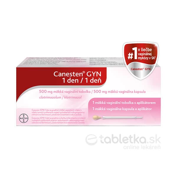 E-shop Canesten GYN 1 deň mäkká vaginálna kapsula 500mg + 1 PP aplikátor