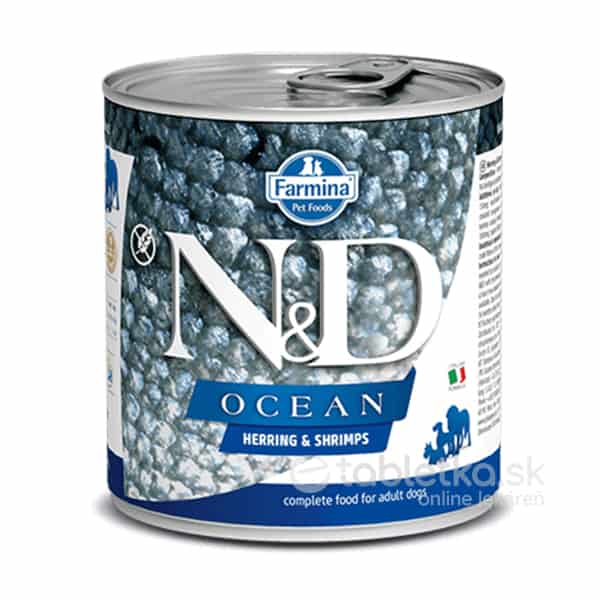 Farmina N&D dog OCEAN herring & shrimps konzerva pre psy 285g
