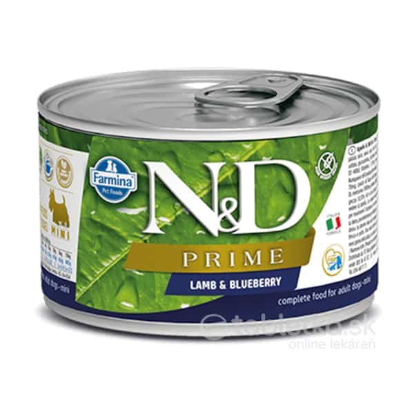 Farmina N&D dog PRIME lamb & blueberry konzerva pre psy 140g