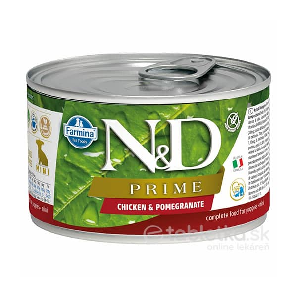 Farmina N&D dog PRIME puppy, chicken & pomegranate konzerva pre psy 140g