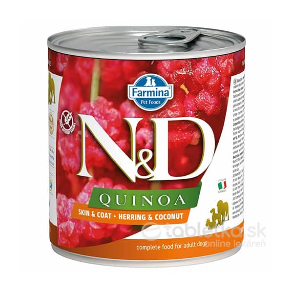 Farmina N&D dog QUINOA herring & coconut konzerva pre psy 285g