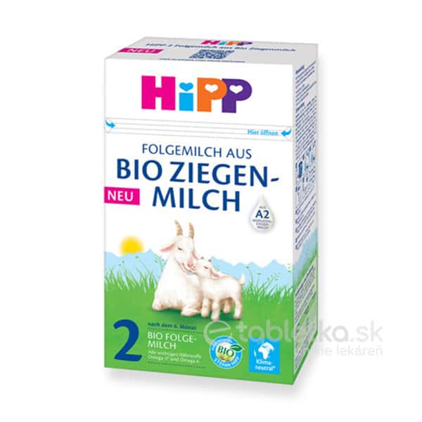 HiPP 2 Bio Kozie mlieko dojčenská výživa 4m+, 400g