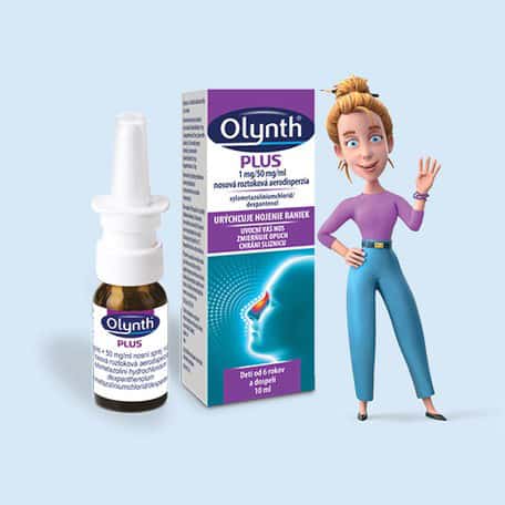Olynth PLUS sprej do nosa pre dospelých a deti od 6 rokov