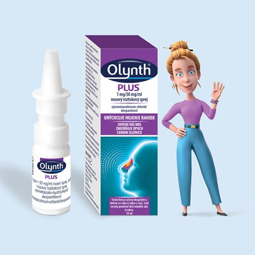 Olynth PLUS sprej do nosa určený pre dospelých a deti od 6 rokov