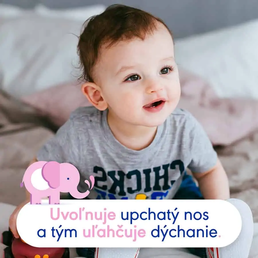 Otrivin uvoľňuje upchatý nos dieťaťa a tým uľahčuje dýchanie