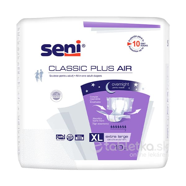 Seni CLASSIC PLUS AIR XL plienkové nohavičky 10ks