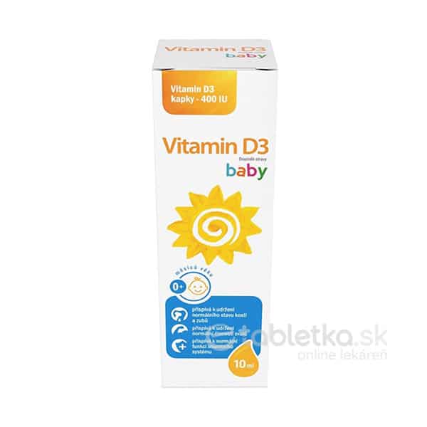 Vitamín D3 Baby kvapky 400IU 10ml