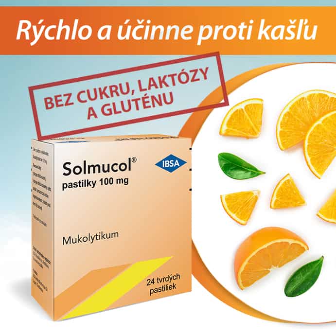 Solmucol pastilky 100 mg s príchuťou pomaranča 
