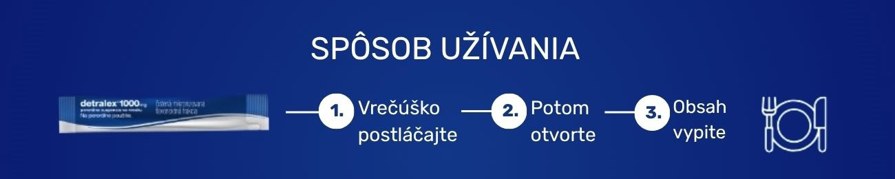 Spôsob užívania vrecúšok Detralex - lieku na kŕčové žily a hemoroidy