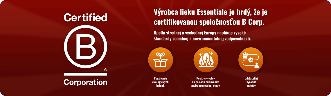 Výrobca lieku Essentiale Forte sa pýši certifikáciou spoločnosťou B Corp