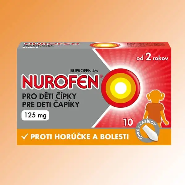 NUROFEN pre deti od 2 rokov -125mg 10 čapíkov