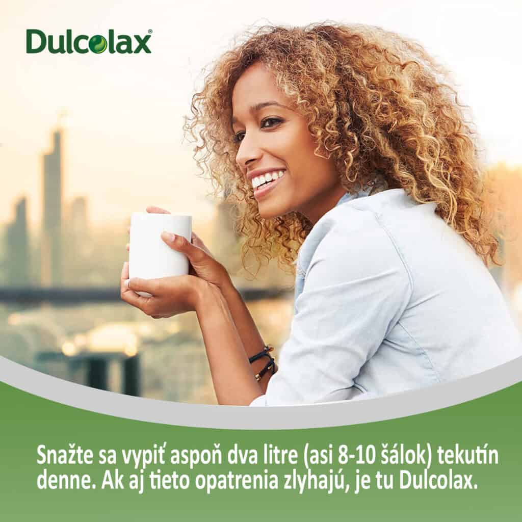 Snažte sa vypiť aspoň dva litre tekutín denne a ak aj tieto opatrenia zlyhajú, je tu Dulcolax