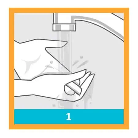 OCUflash a správna aplikácia - krok 1 - Umyte si ruky