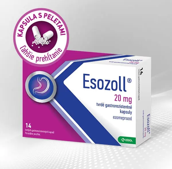 Esozoll - Eso proti páleniu záhy v kapsule s peletami