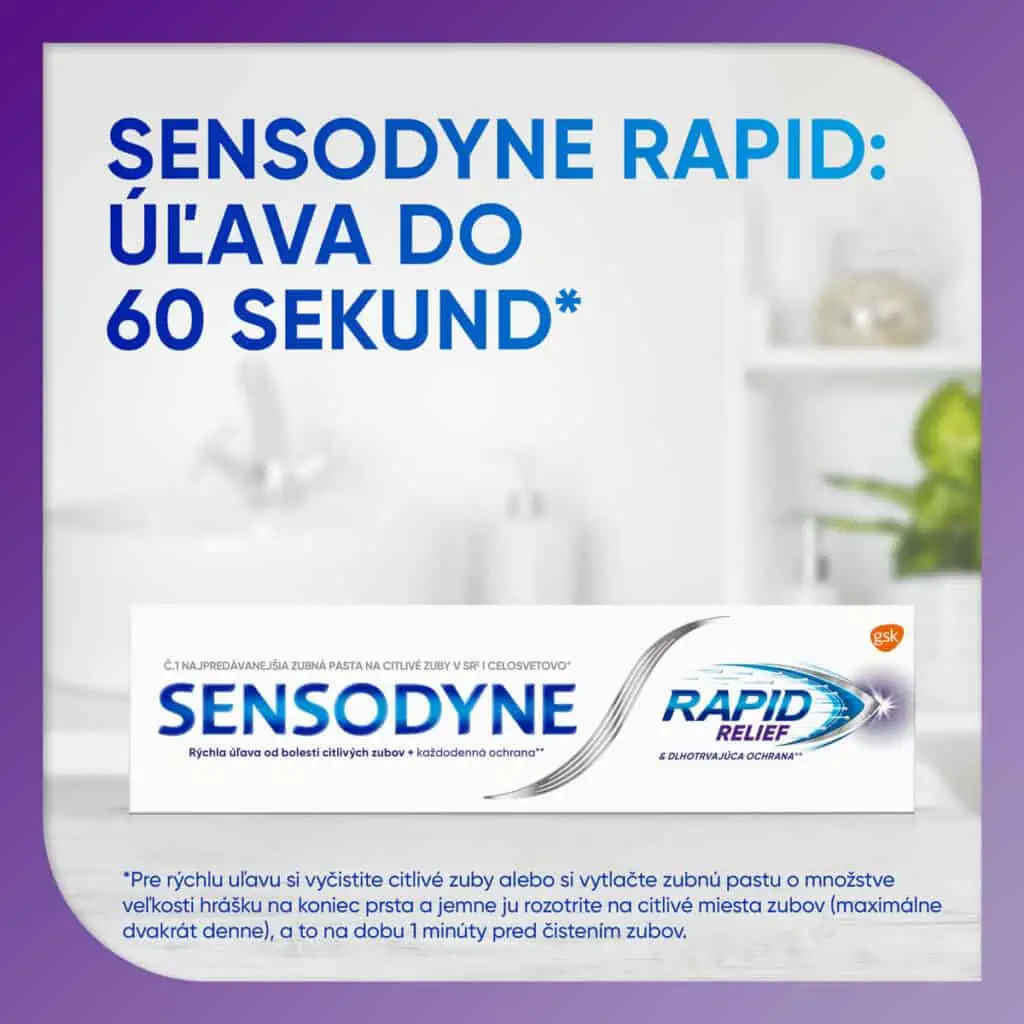 Sensodyne Rapid pre ulavu od citlivosti uz do 60 sekund