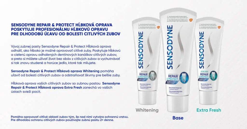 zubne pasty sensodyne repair & protect