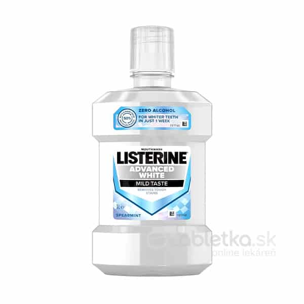 Listerine Advanced White Mild Taste ústna voda 1000ml