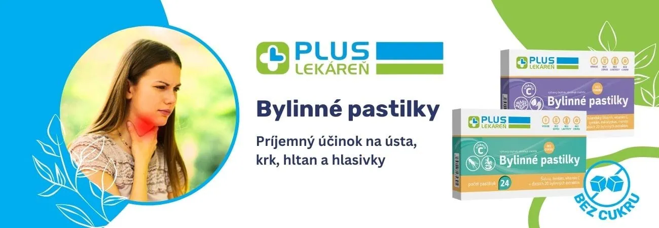 PLUS LEKÁREŇ Bylinné pastilky bez cukru s lišajníkom 24ks - 2 druhy - s lišajníkom alebo šallviou