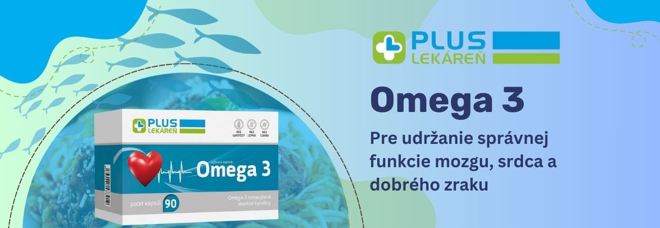 PLUS LEKÁREŇ Omega 3 pre udržanie správnej funkcie mozgu, srdca a dobrého zraku