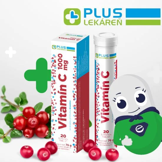 PLUS LEKÁREŇ Vitamín C 1000mg príchuť brusnica - výhody doplnku