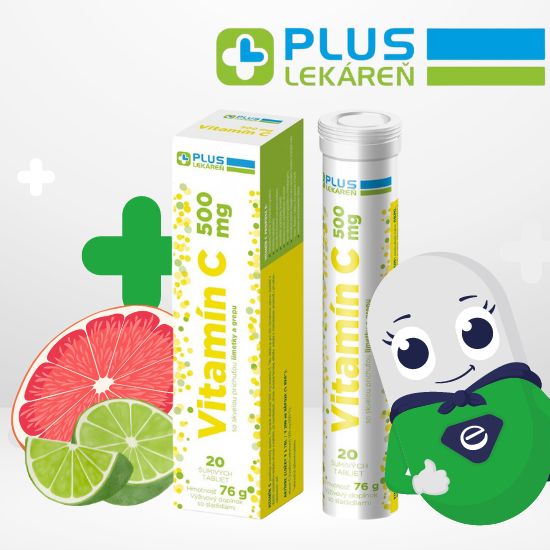 PLUS LEKÁREŇ Vitamín C 500mg príchuť limetky a grepu - výhody doplnku