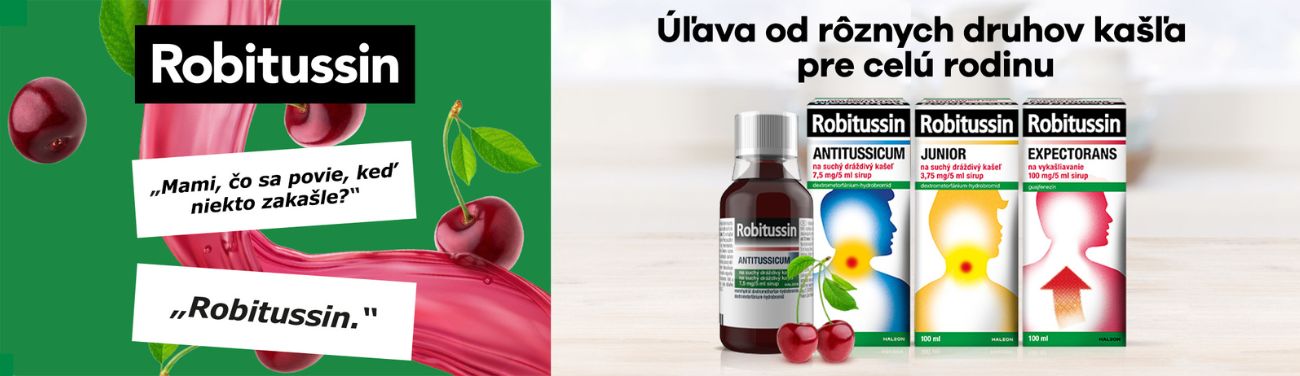 Úľavu od rôznych druhov kašľa prináša celej rodine sirup Robitussin v troch variantoch