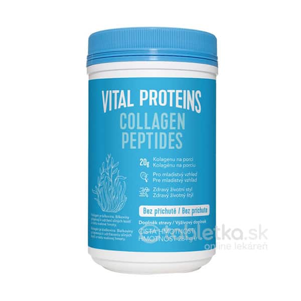 Vital Proteins Collagen Peptides prášok na prípravu nápoja, bez príchute 284g