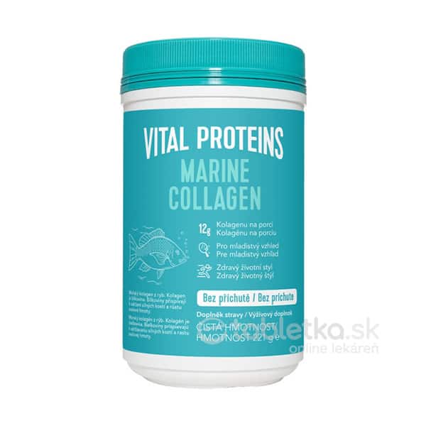 Vital Proteins Marine Collagen prášok na prípravu nápoja, bez príchute 221g