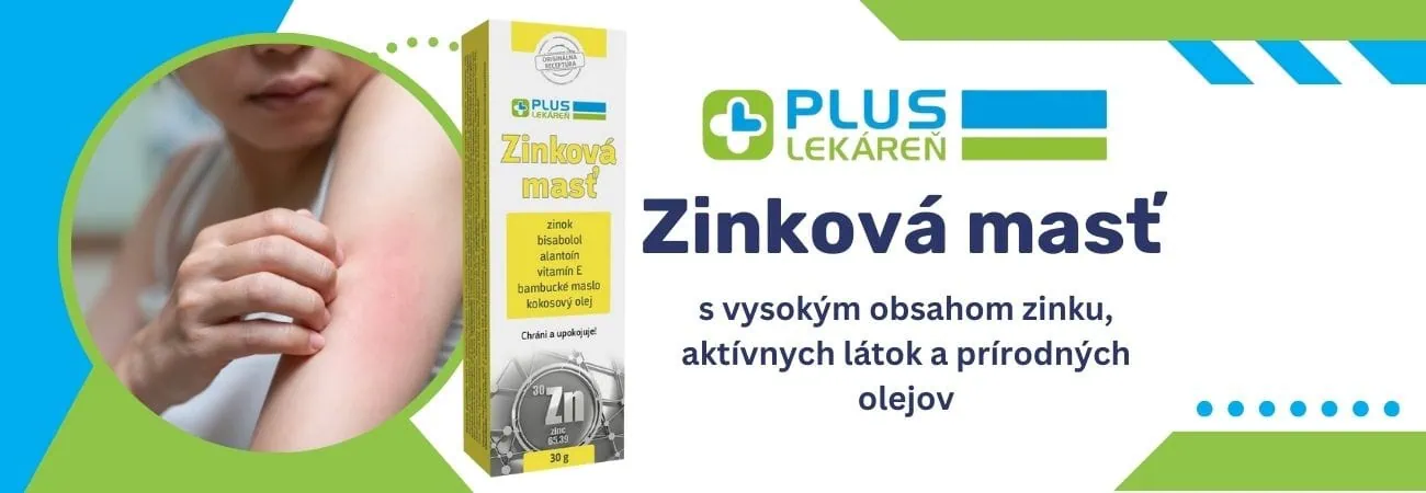 Zinková masť Plus lekáreň s vysokým obsahom zinku, aktívnych látok a prírodných olejov